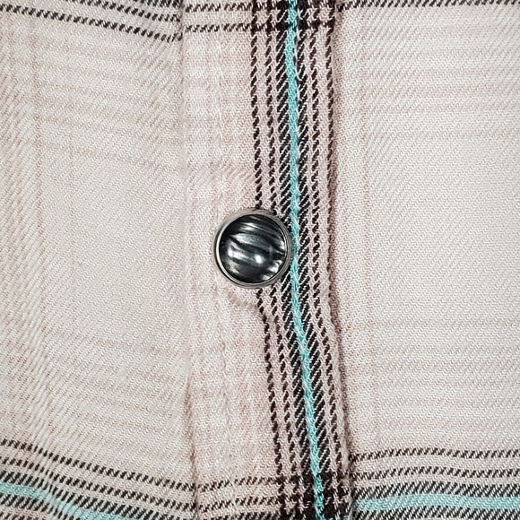 YoungLA Pearl Snap Shirt Men‎ Large Plaid Long Sleeve Western Ranch Casual - Picture 3 of 10